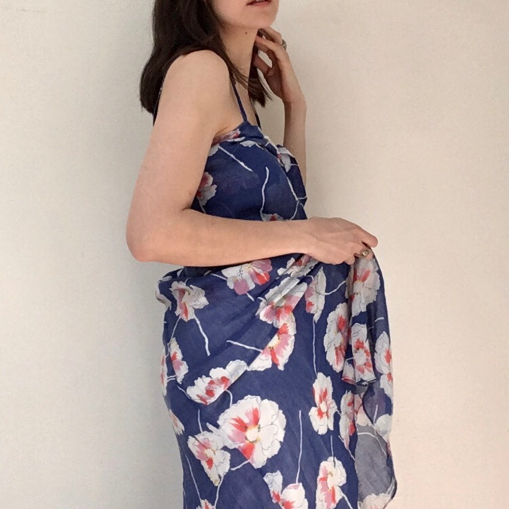 Vintage • handmade poppy cotton dress